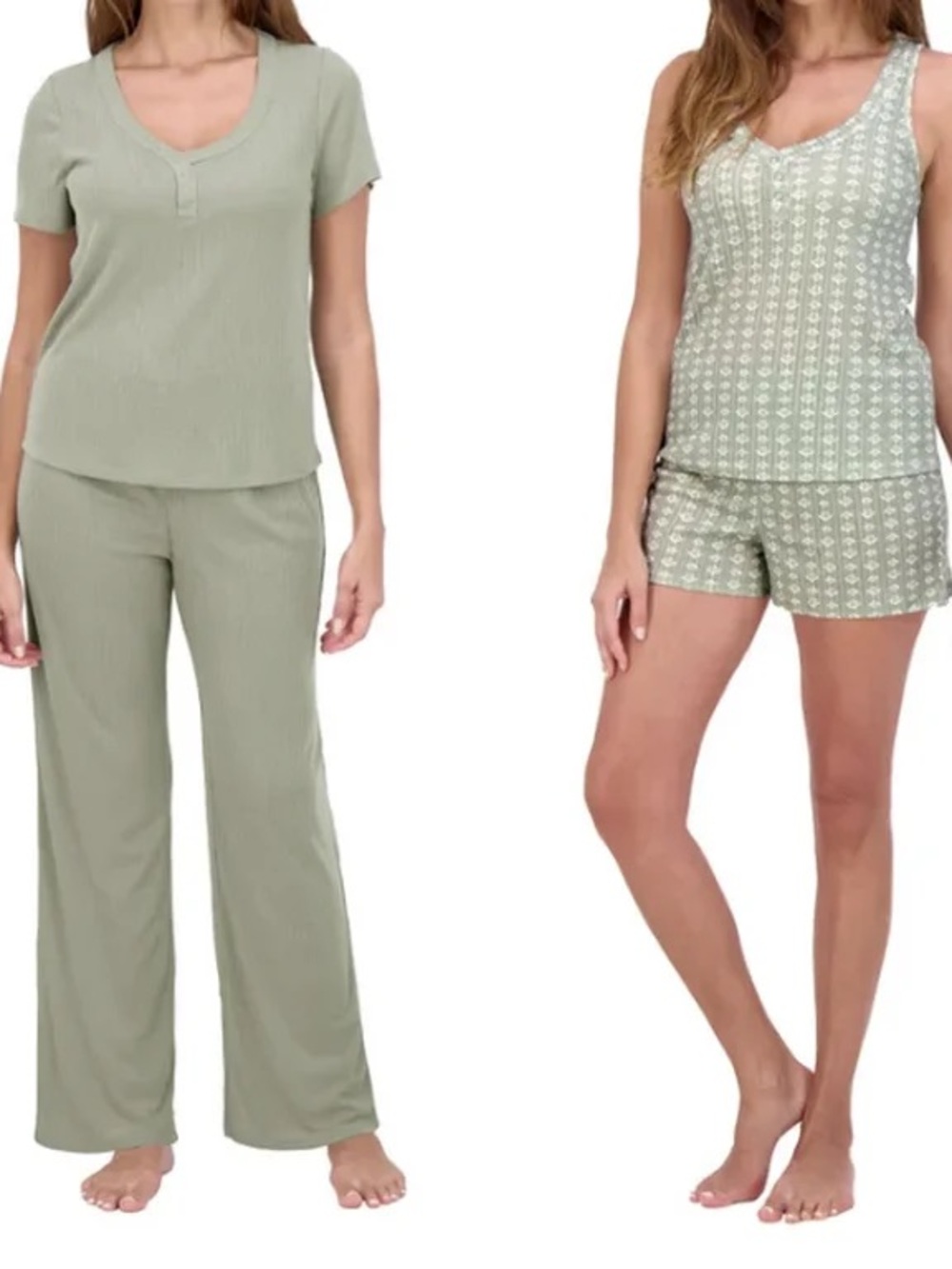 NWT Live2Lounge Women's Sage 4-Piece Sleep Set